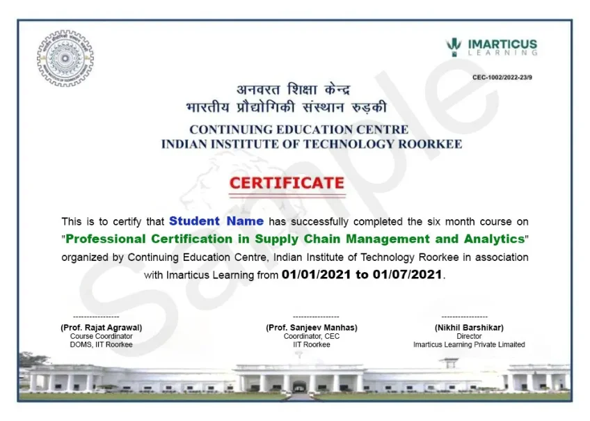 IIT Roorkee Certificate